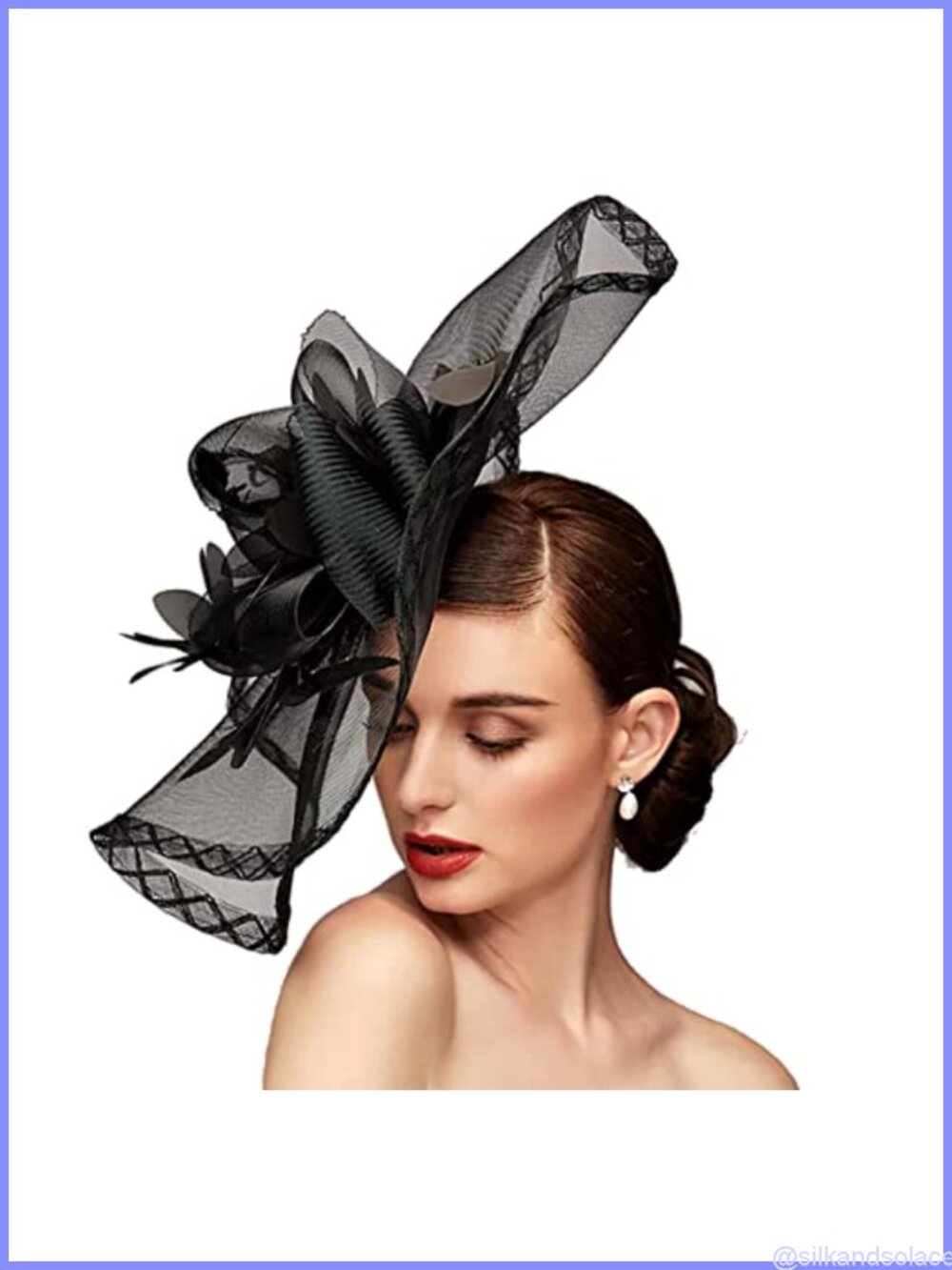 Handmade Mesh Floral Feather Fascinator Headband Wedding Cocktail Tea Party